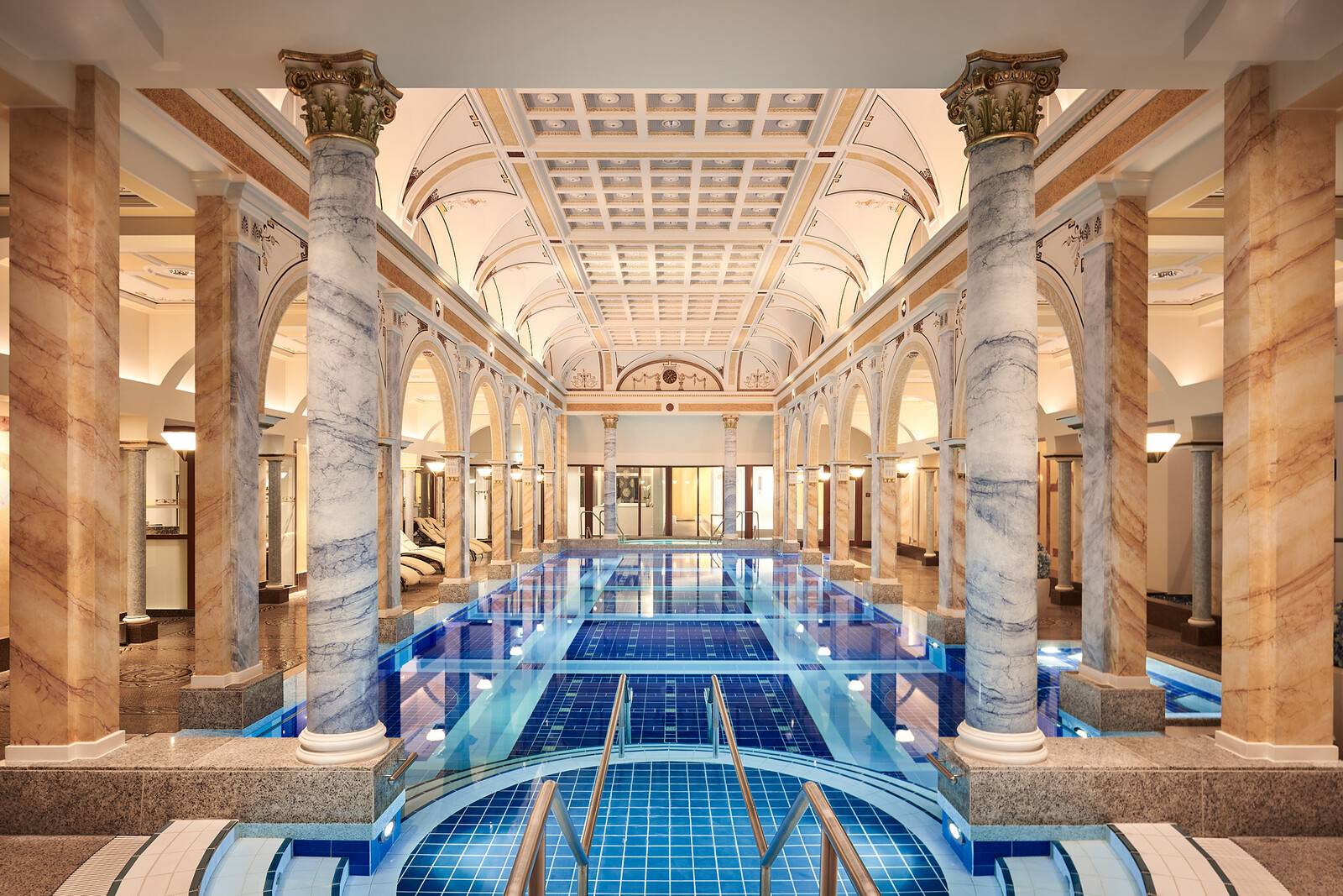 The famous historic thermal pool of Grand Resort Bad Ragaz