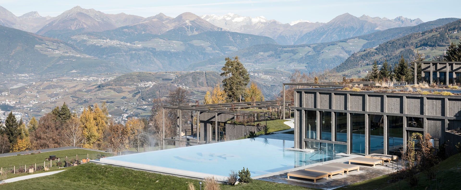 AKI Plose family resort with Dolomites mountain landscape, Bressanone