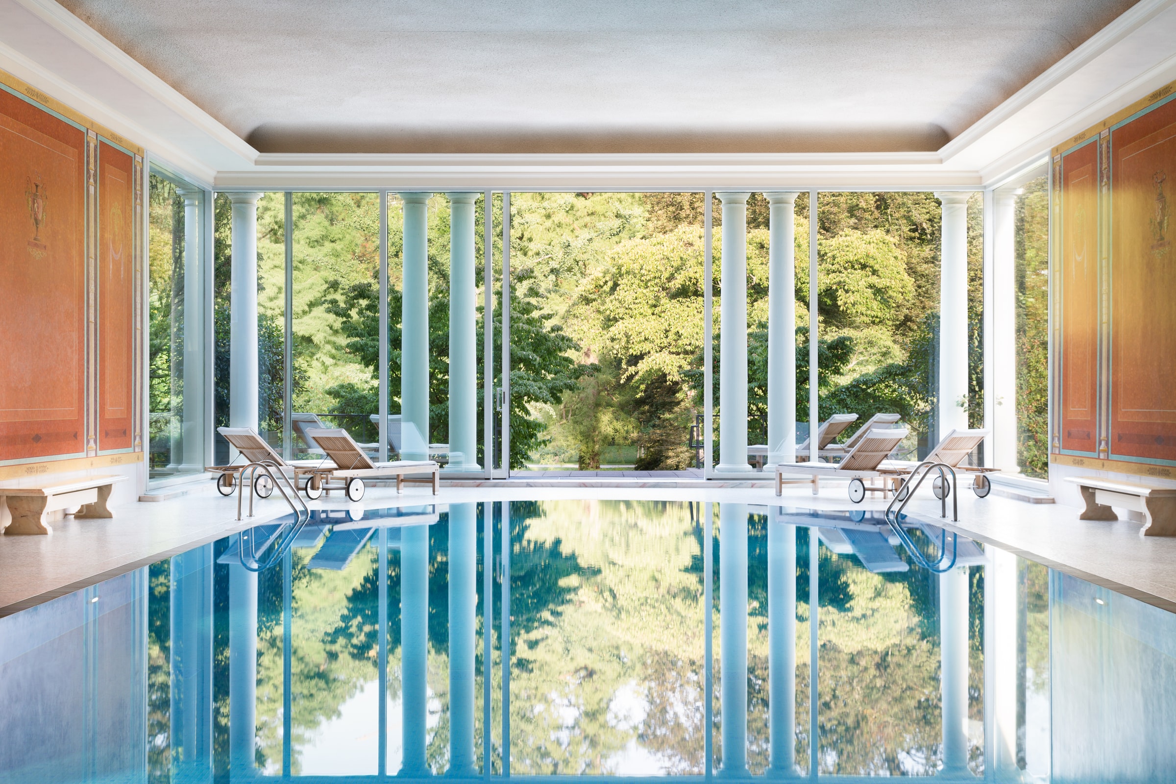The Roman-style indoor pool at Villa Stéphanie, Brenners Park-Hotel & Spa in Baden-Baden